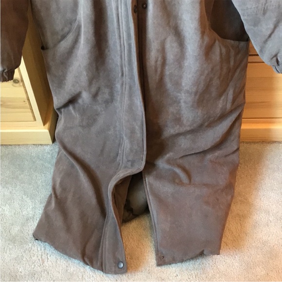 Bromley Sport Real Down Gray Brown Coat With Hood Size Medium Petite - Picture 2 of 9